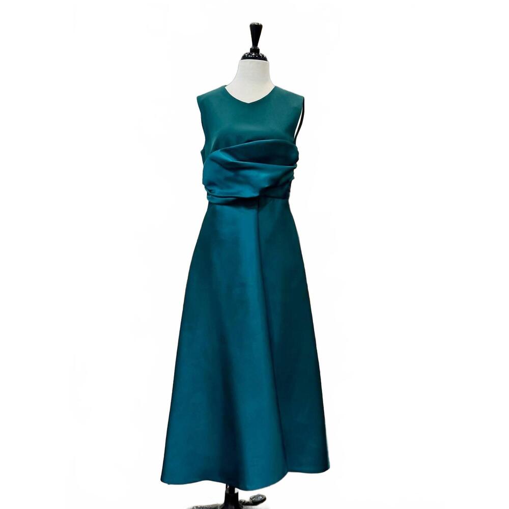 NEW GRETA CONSTANTINE women's winta cocktail midi dress in teal